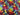 Bright bold multi color galaxy starburst digital print 100% cotton fabric with three threads on top