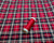 Christmas Metallic Tartan Red 100% Cotton