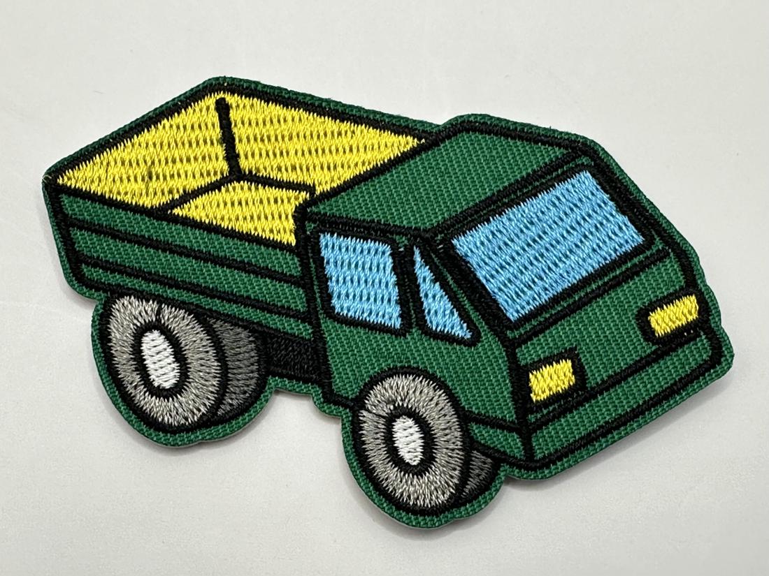 Flat Bed Truck Iron On or Sew on Embroidered Fabric Motif