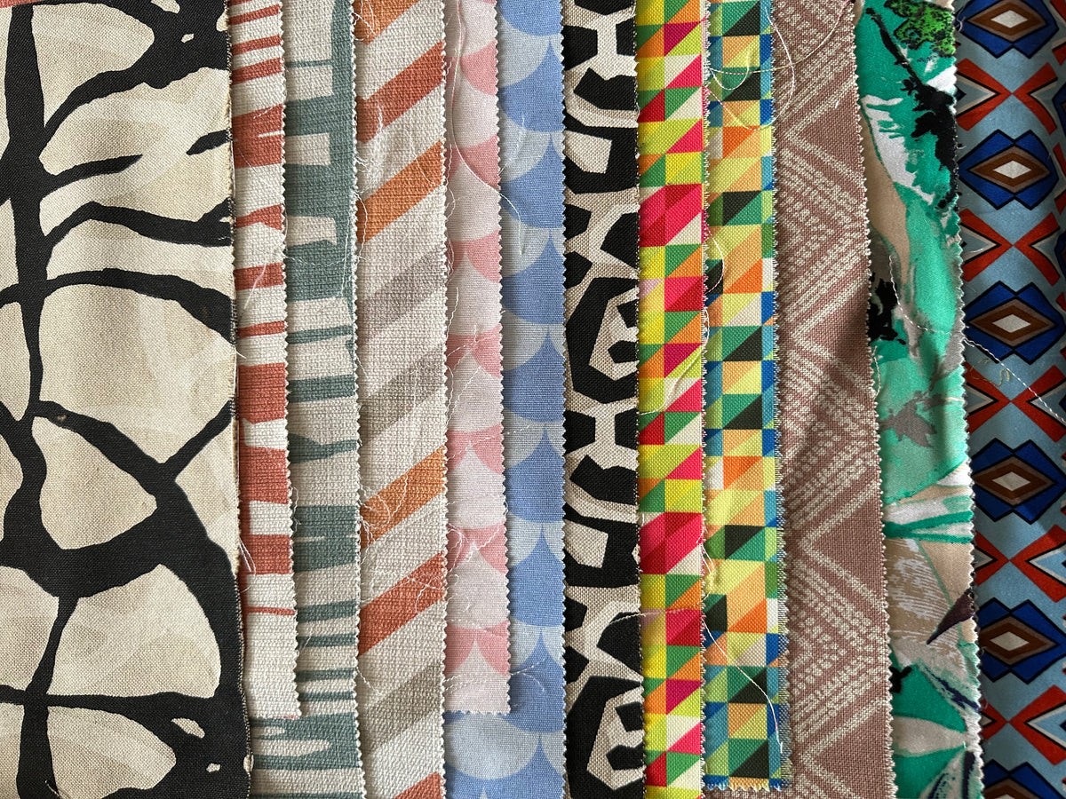 Canvas &amp; Cotton Sateen Fabric Scraps Mixed Colors &amp; Designs 1.6kg