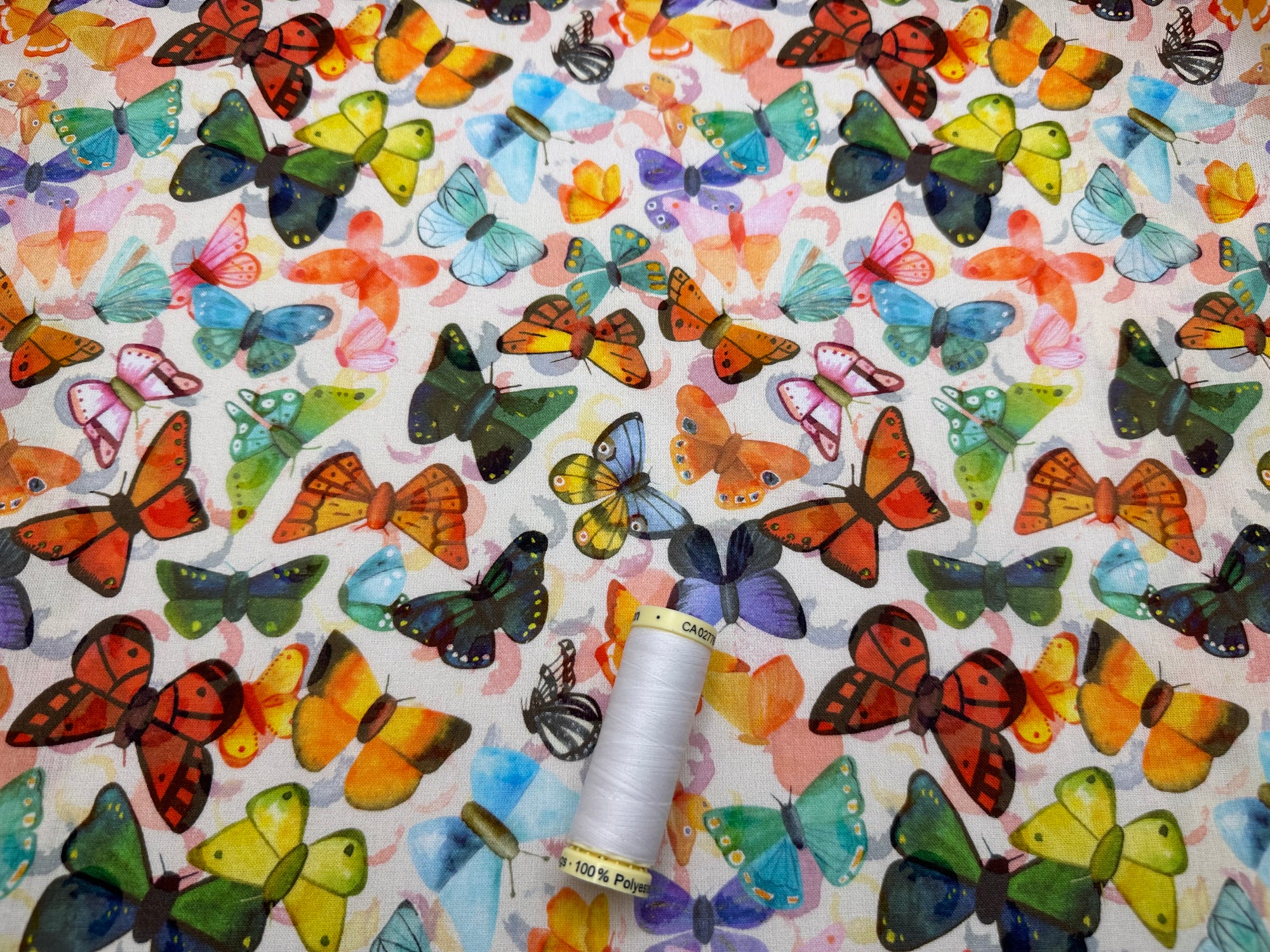 Butterfly Ballet Beautiful Bright Multi Colors 100% Cotton Digital Print