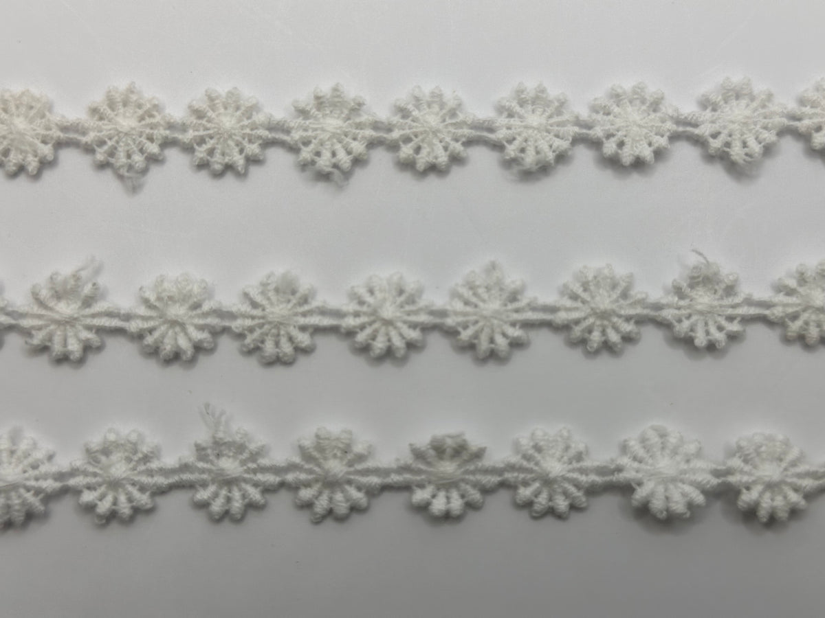 Guipure Daisy White Embroidered Lace