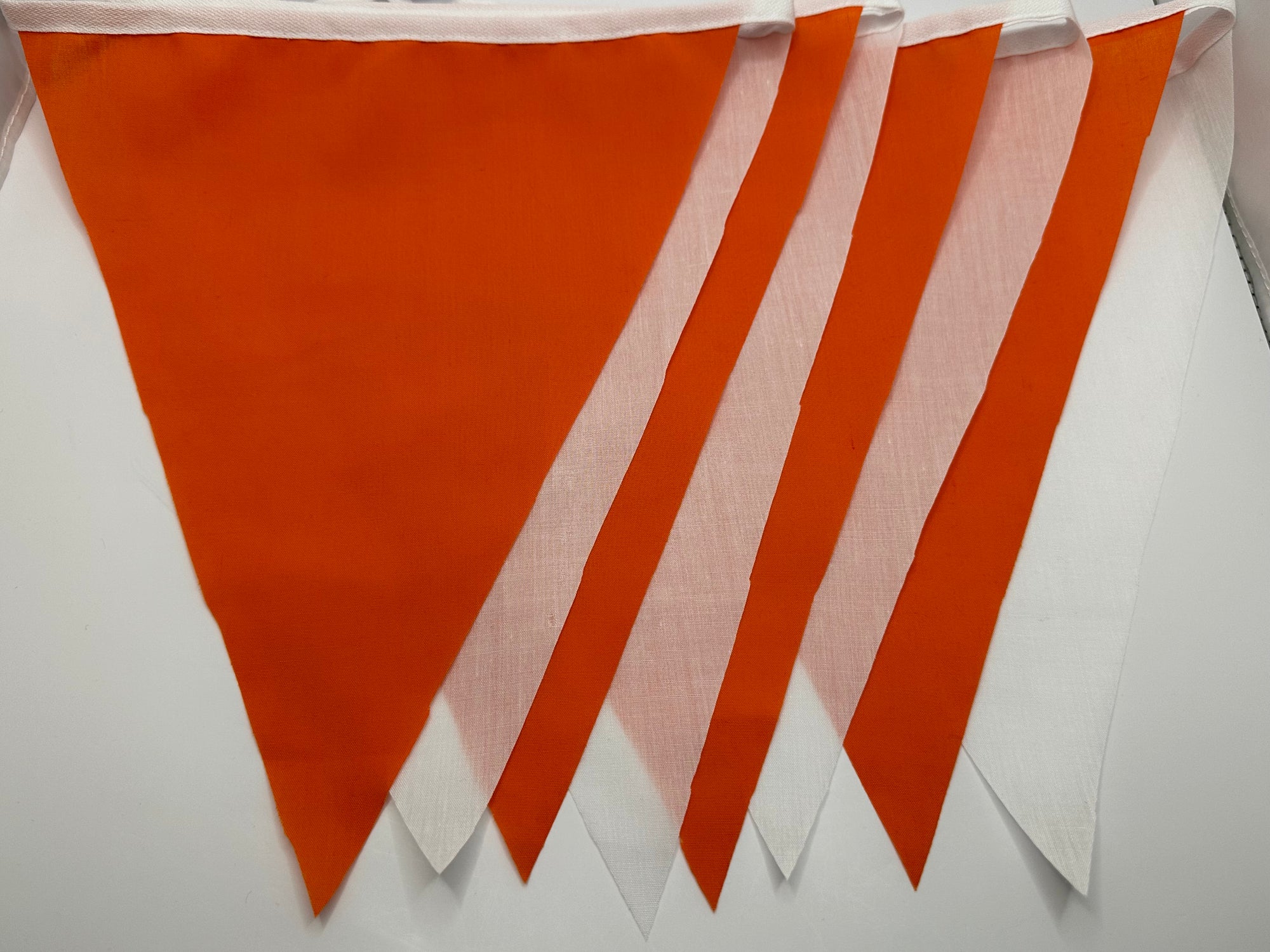 Basic Bunting Orange & White Flags