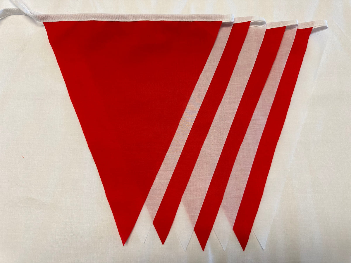 Basic Bunting Red &amp; White Flags
