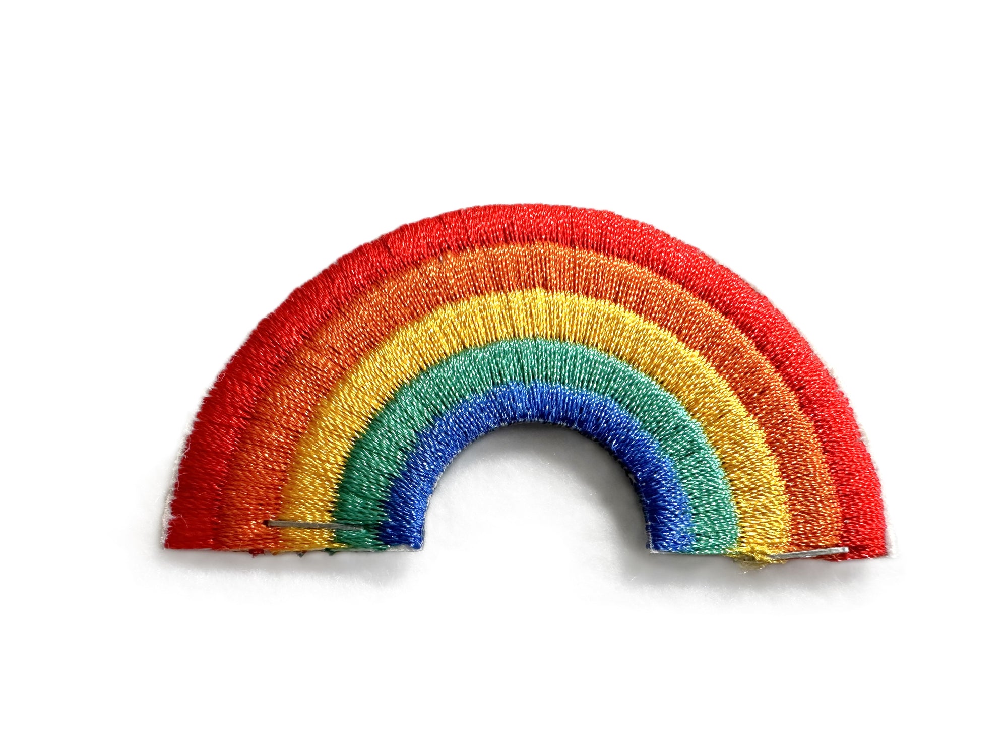Rainbow Patch Iron On or Sew on Embroidered Fabric Motif