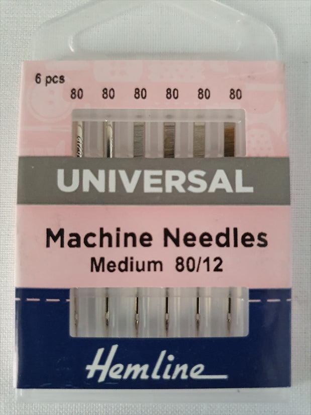 Hemline Medium Machine Needles 80/12