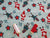 Christmas Gnome Santa & Elf on a Mint Background 100% Cotton