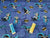 Batman Comics on Blue Background By Camelot 100% Cotton Licensed