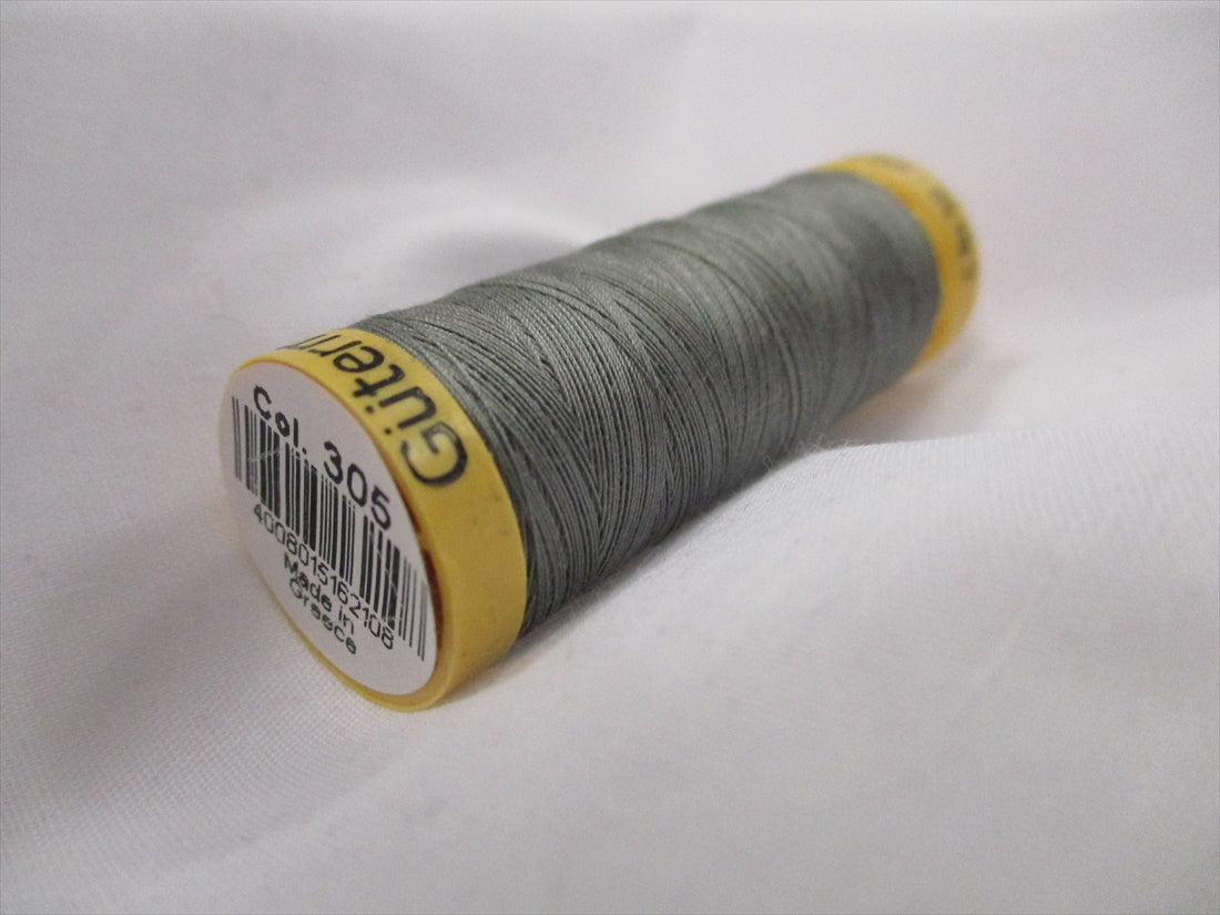 Gutermann 305 Grey Natural Cotton Sewing Thread