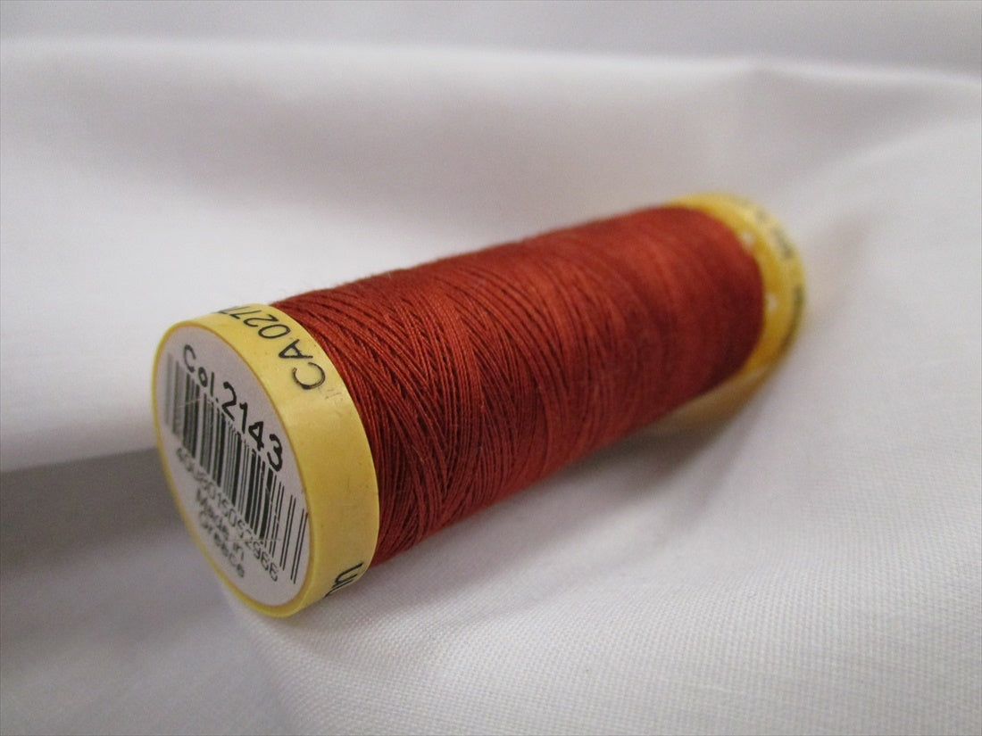 Gutermann 2143 Deep Rust Natural Cotton Sewing Thread