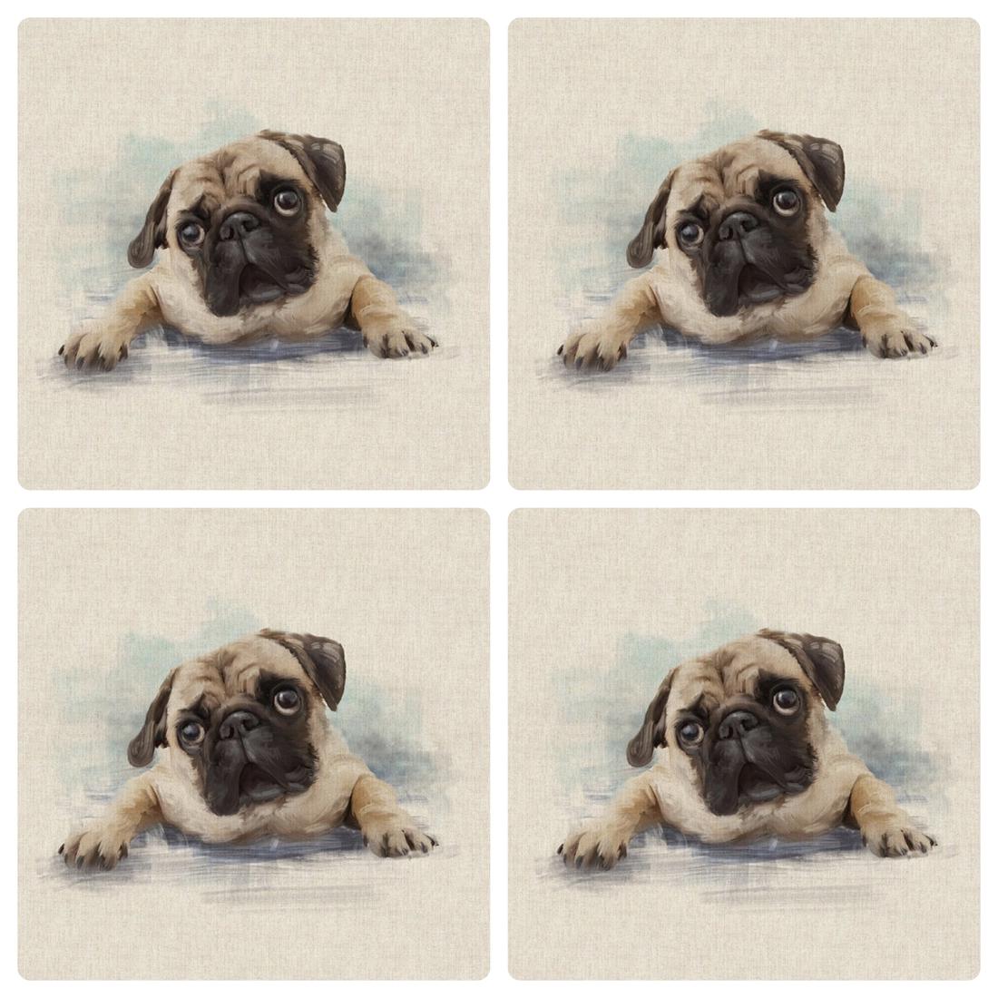 Special Offer! 4 Pug Cushion Panels for £6