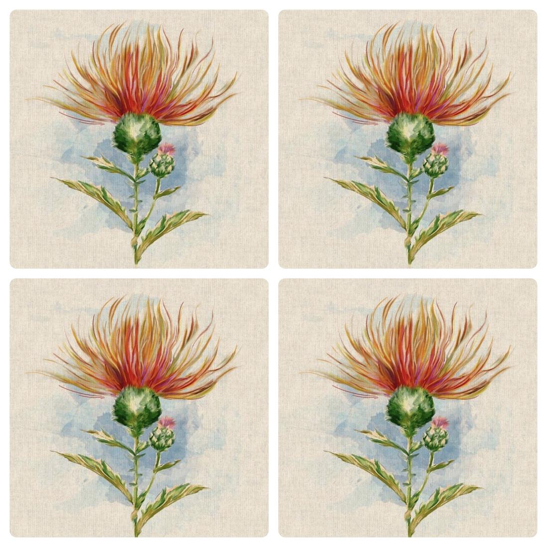 Special Offer! 4 Thistle Cushion Panels for £6