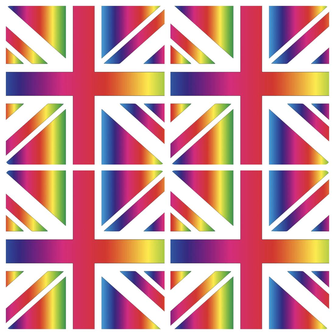 Special Offer! 4 Rainbow Union Jack Cushion Panels for £6
