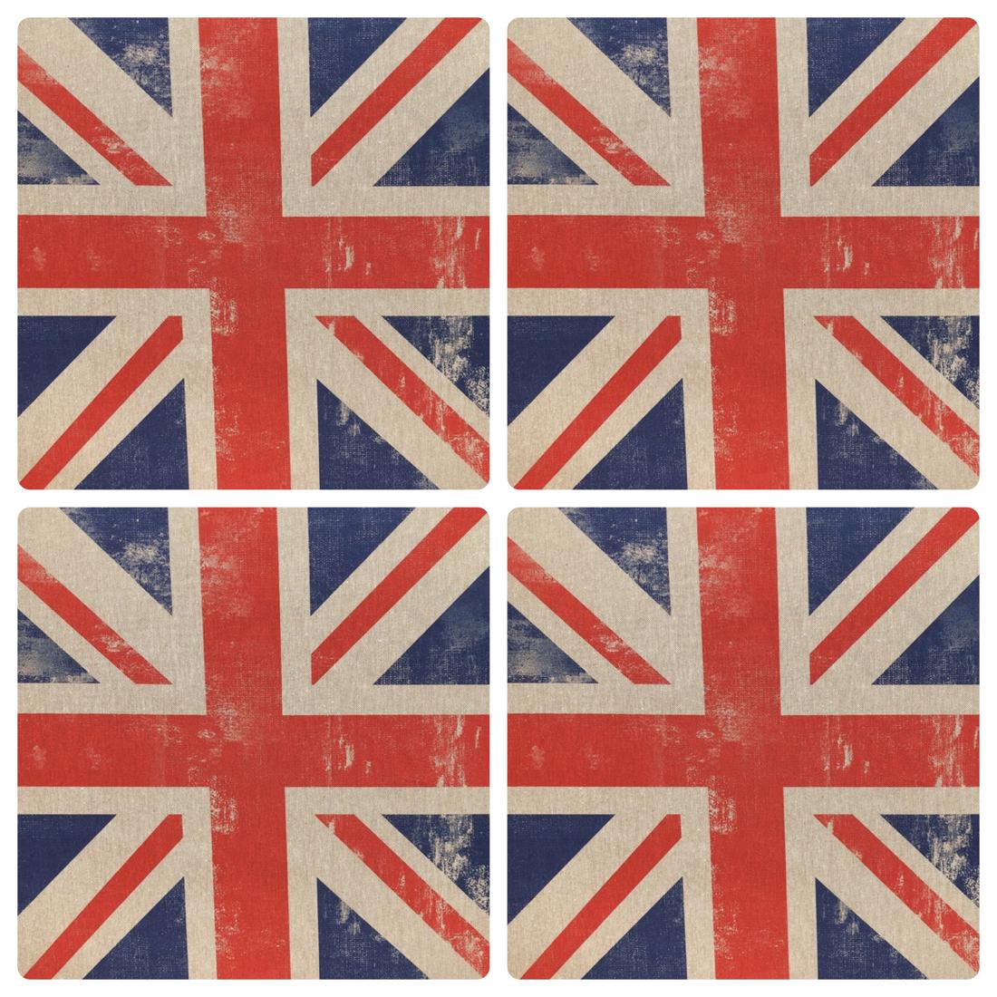 Special Offer! 4 Union Jack Rustic Cushion Panels