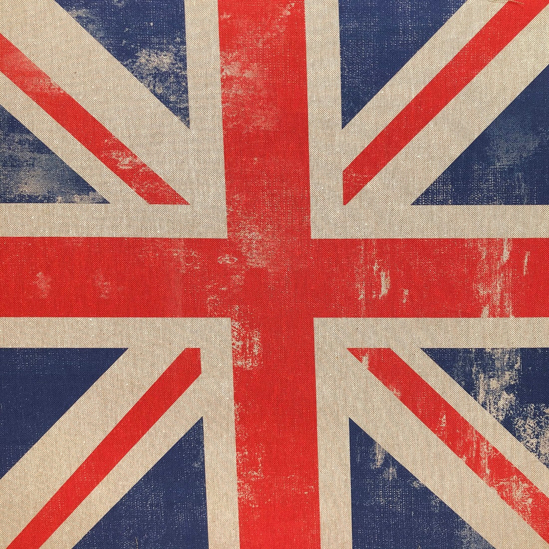 Union Jack Jubilee Rustic Cushion Panel on a Natural Background