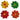 Daisies Yellow Green Red & Orange Iron On or Sew on Embroidered Fabric Motif