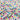 Bright Hearts & Polka Dots on a White Background Poly Cotton