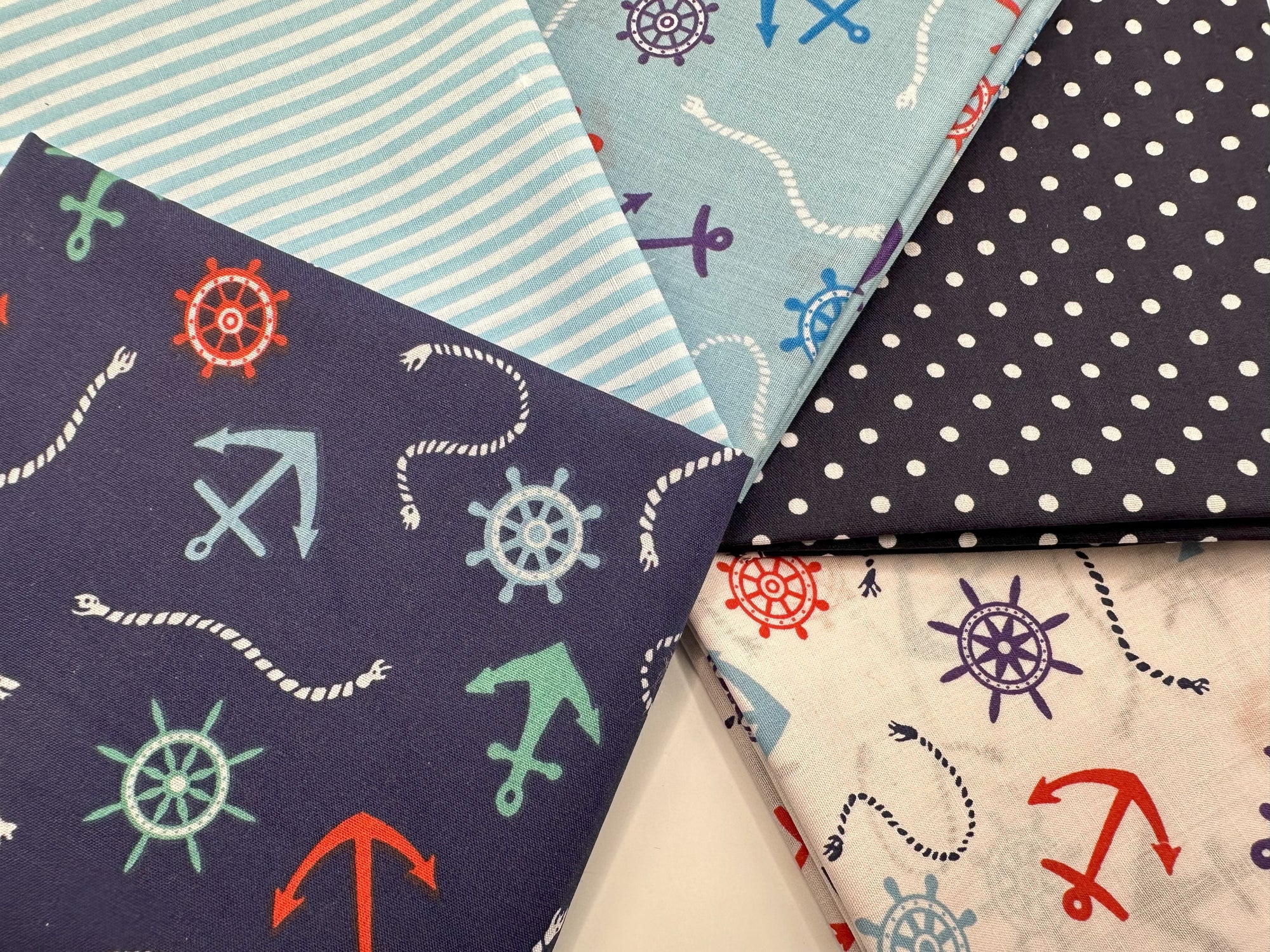 Nautical Notions Mix Fat Quarter Bundle Poly Cotton