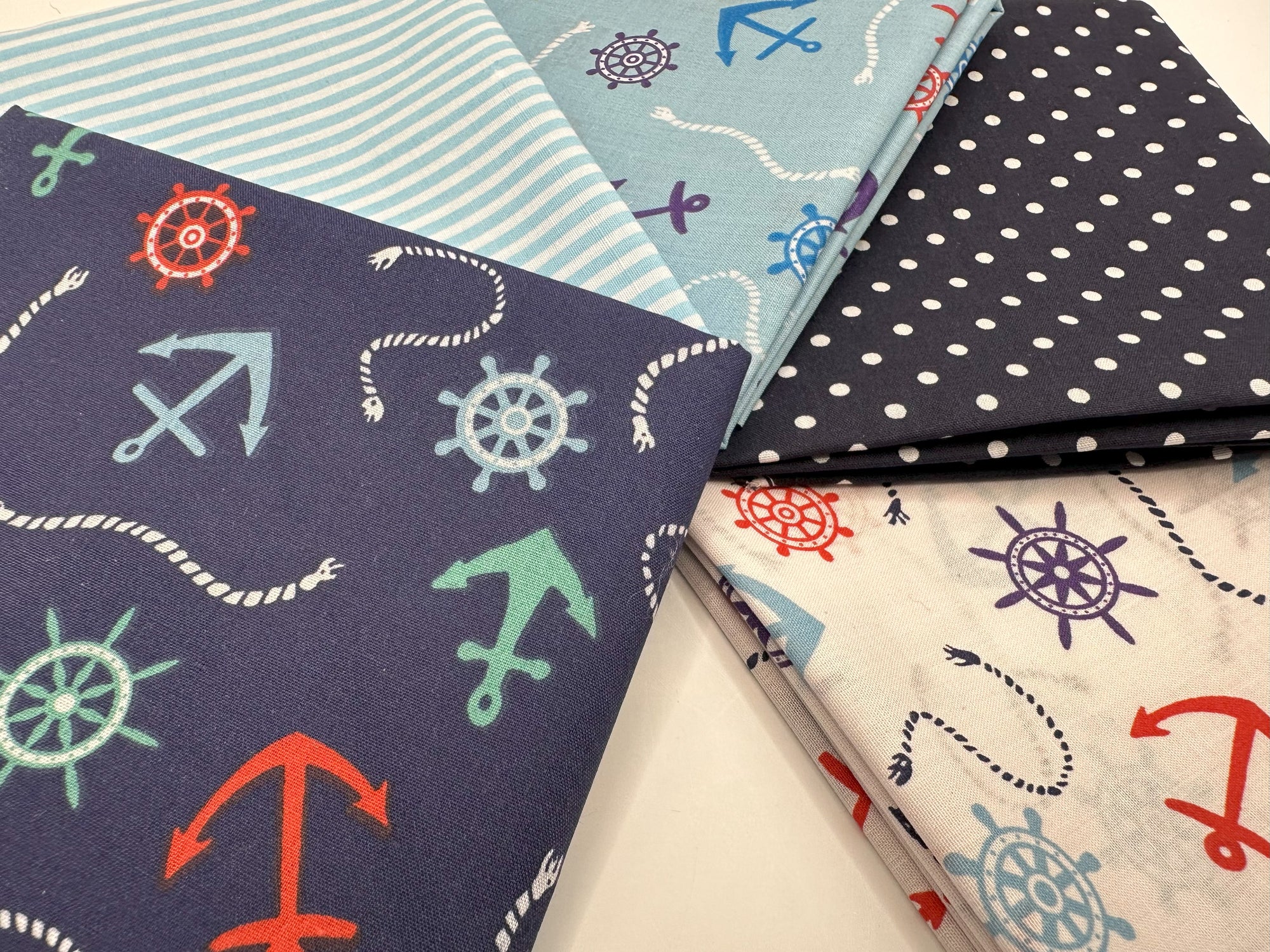 Nautical Notions Mix Fat Quarter Bundle Poly Cotton