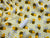 Happy Bees on Honeycomb 100% Cotton