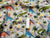 Gnomes and Dinosaurs on Grey 100% Cotton