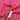 Candy Stripe 2mm White on a Cerise Pink Background 100% Cotton