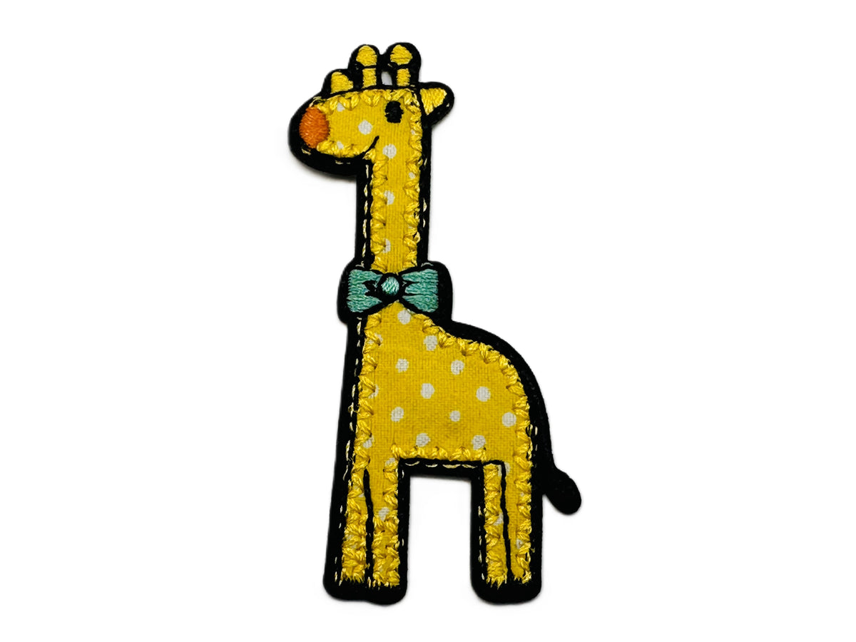 Cute Giraffe Iron On or Sew on Embroidered Fabric Motif