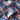 Galaxy and stars digital print fabric in bright blue and pink mix made of 100% cotton, soft and lightweight for crafts and dressmaking.