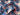 Galaxy and stars digital print fabric in bright blue and pink mix made of 100% cotton, soft and lightweight for crafts and dressmaking.