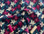 Mindy Floral Lily Design Teal Navy Cream & Cerise Poly Cotton