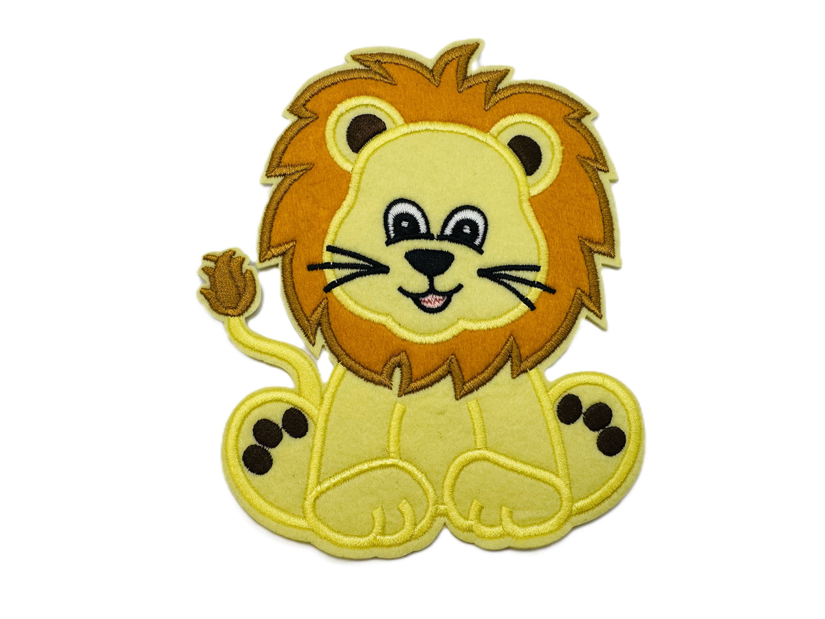 Cute Baby Lion Iron On or Sew on Embroidered Fabric Motif