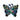 Colorful Butterfly Turquoise Iron On or Sew on Embroidered Fabric Motif