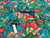 Glorious Garden collection for Quilting Treasures Forest of Plenty on Turquoise 100% Cotton