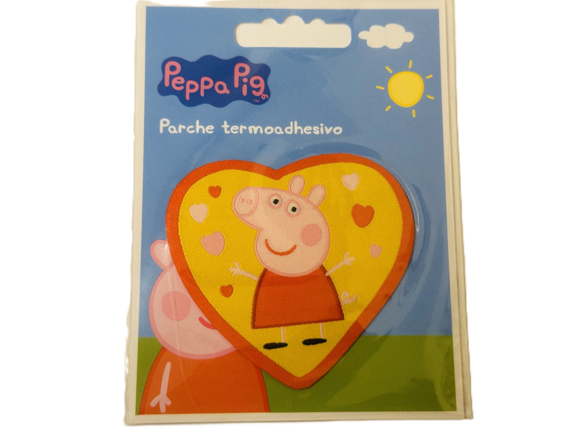 Peppa Pig Heart Iron On or Sew on Embroidered Fabric Motif