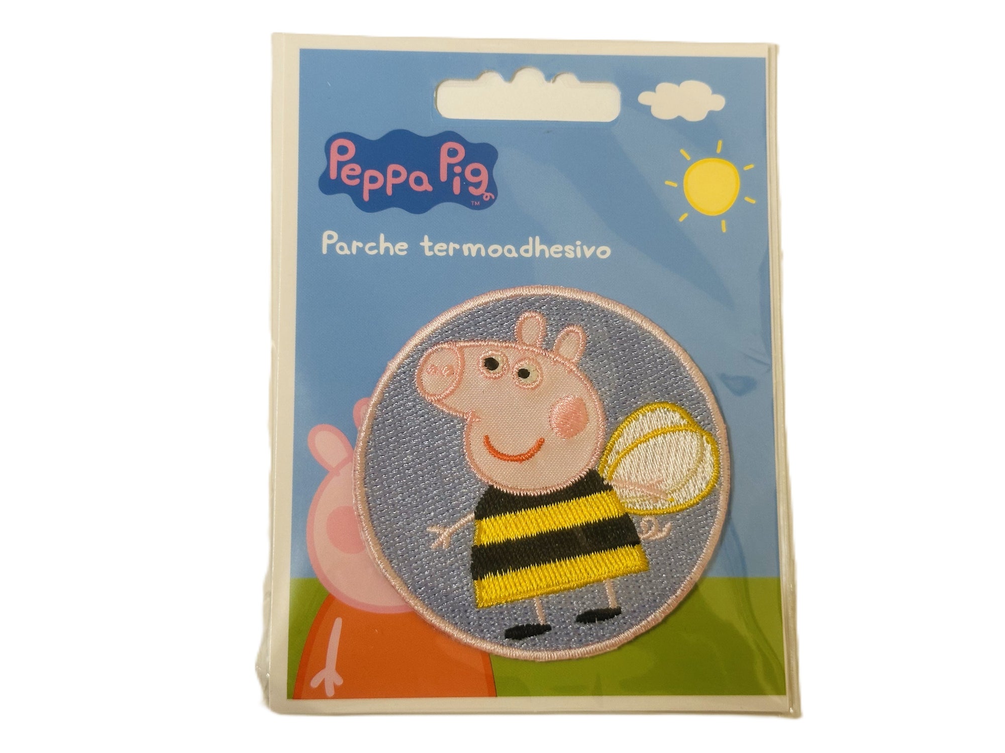 Peppa Pig Bee Iron On or Sew on Embroidered Fabric Motif