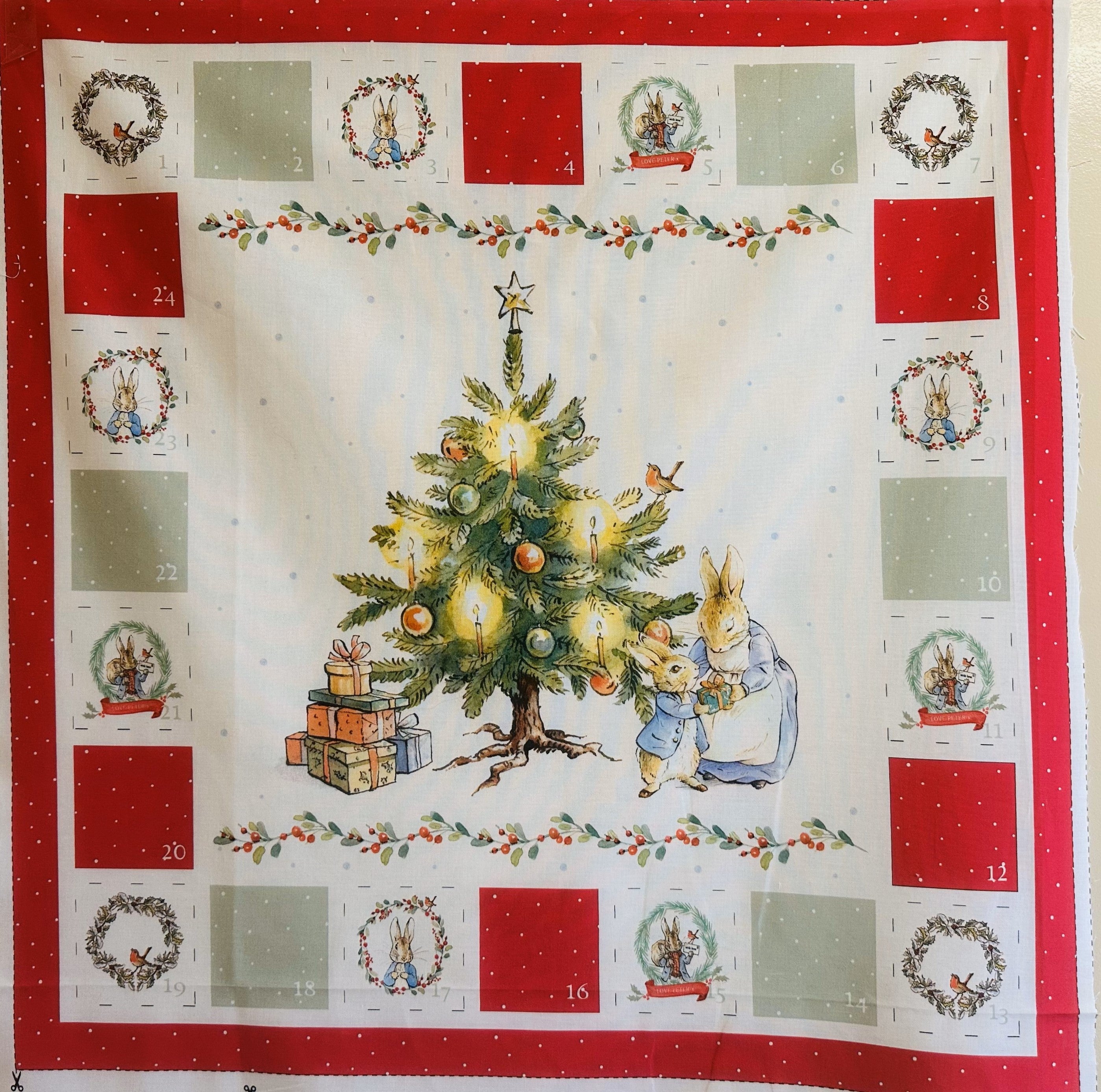 Peter Rabbit Calander The Joy Of Giving Peter Rabbit Advent Calendar 100% Cotton – The Little ...