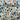 Arty Flowers Mixed Colors on Cream Poly Cotton