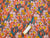 Bright Colorful Daffodils on Orange Poly Cotton