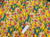 Bright Colorful Daffodils on Yellow Poly Cotton