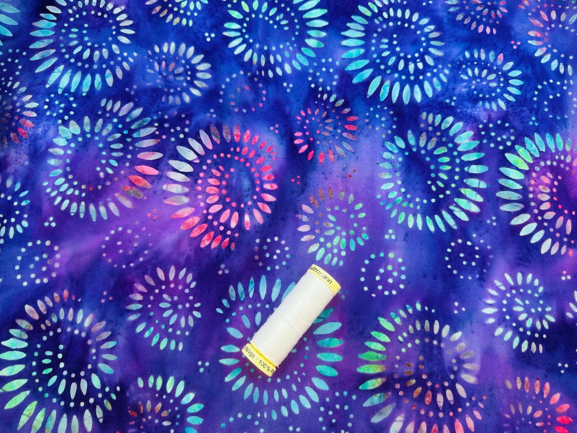 Batik Swirly Pattern Purple 100% Cotton&