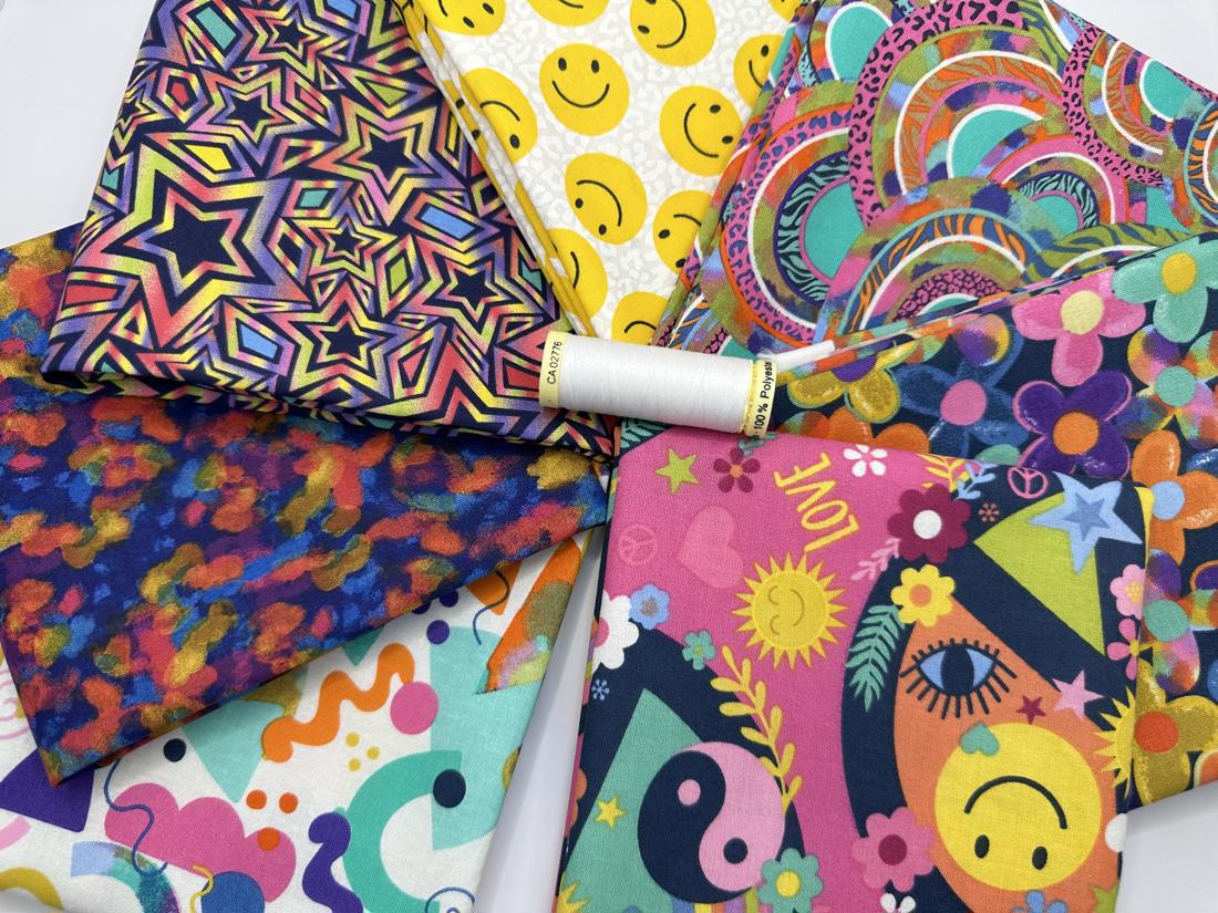 Rainbow Rhythm by Lisa Perry for 3 Wishes 100% Premium Cotton Fat Quarter Bundle