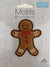 Christmas Gingerbread Man Iron On or Sew on Embroidered Fabric Motif