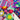 Bright Multi Color Geo Blender Mix 2 Fat Quarter Bundle 100% Cotton