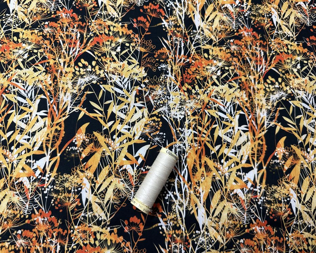 Reflections of Autumn II by Jason Yenter for In The Beginning Fabrics Shadow Poppies  100% Cotton