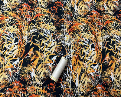 Reflections of Autumn II by Jason Yenter for In The Beginning Fabrics Shadow Poppies  100% Cotton