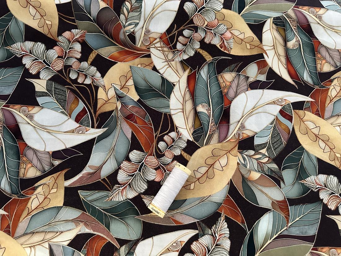 Frond Nouveau by Sasha for Quilting Treasures Leaves 100% Cotton Premium Digitally Printed
