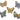 Pastel Butterflies 1 Sew on Lace Embroidered Fabric Motif