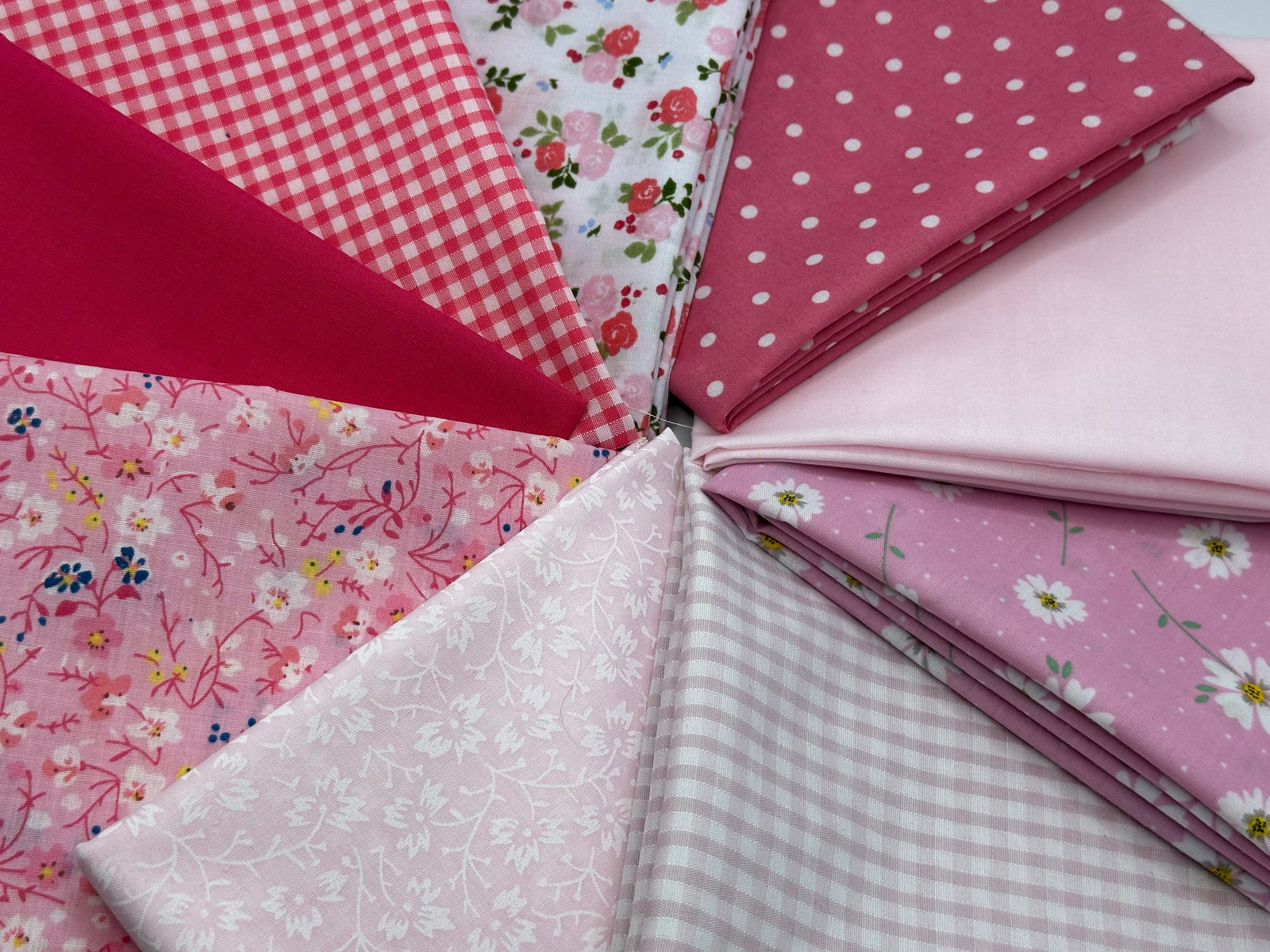 Assorted Pinks Fat Quarter Bundle Poly Cotton The Little Fabric Shop