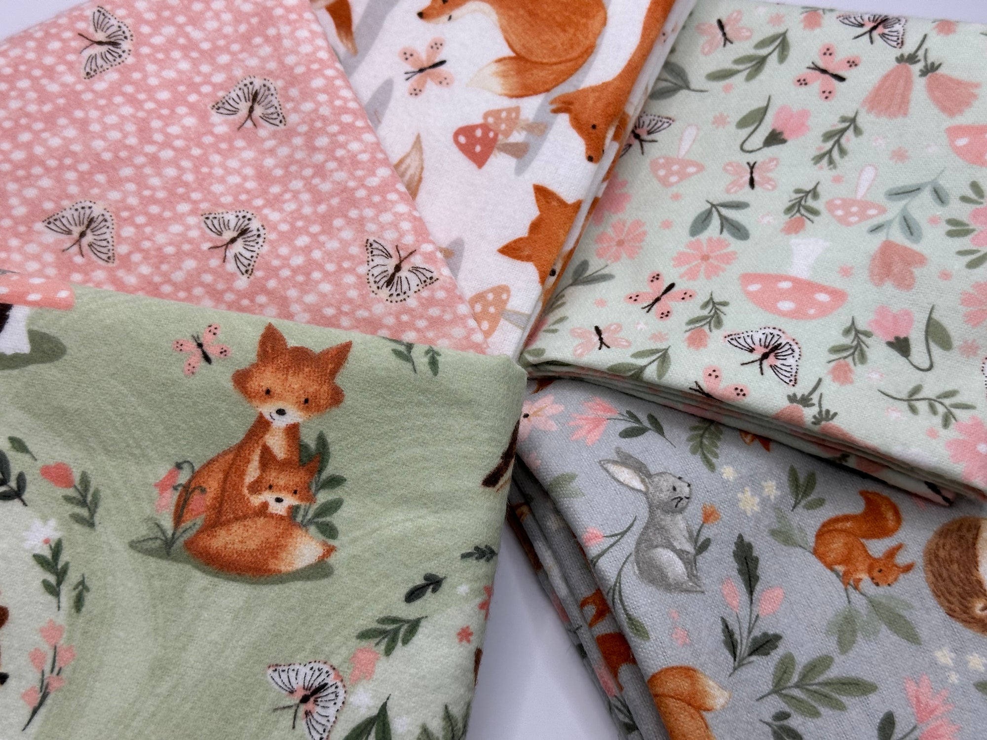 Baby Bloom Mix by Jo Taylor for 3 Wishes 100% Premium Cotton Flannel Fat Quarter Bundle