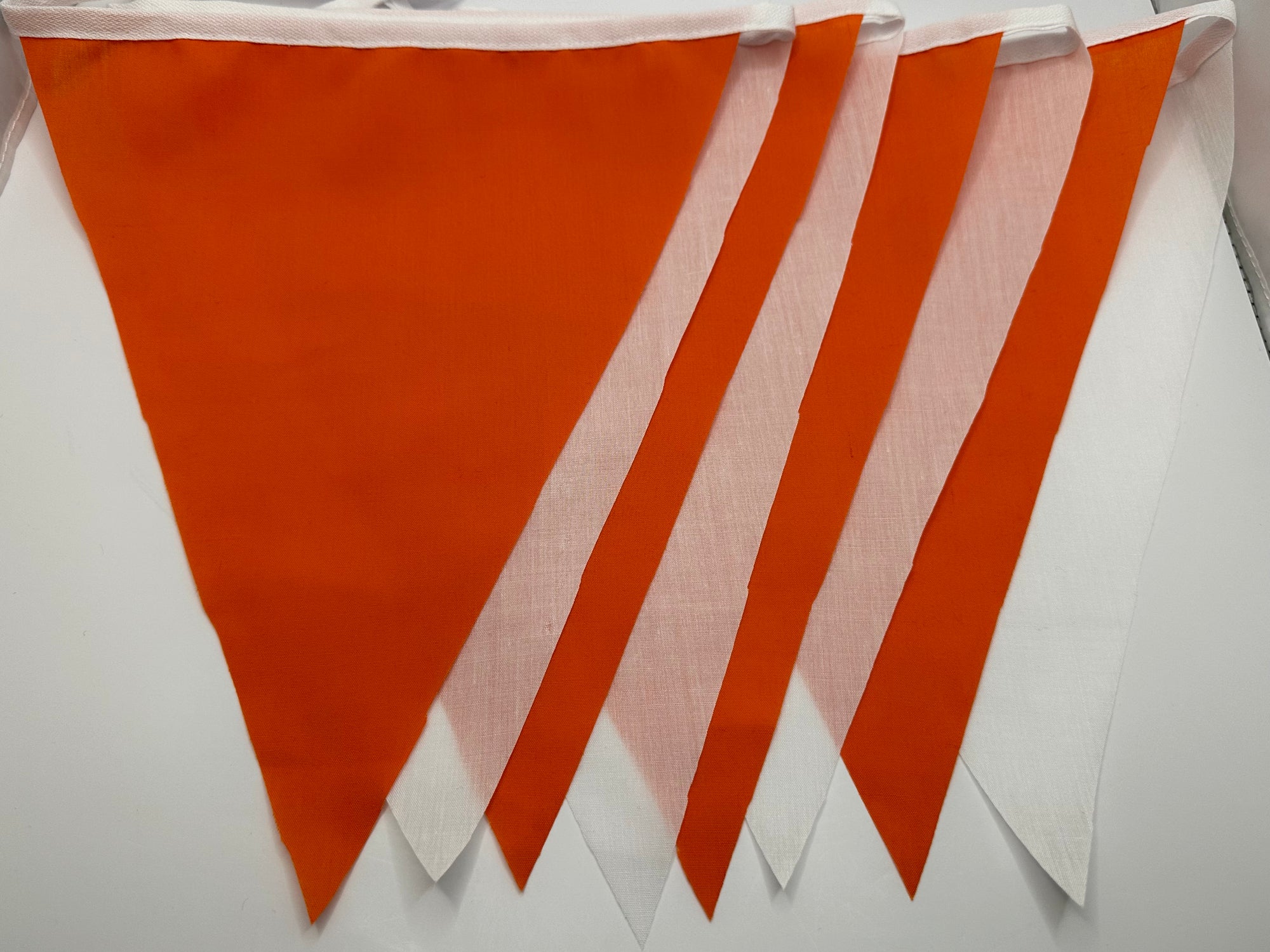 Basic Bunting Orange & White Flags
